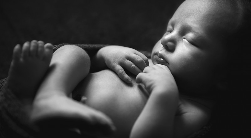 Top 10 Portrait Photographers in Singapore, black & white fine-art newborn photography