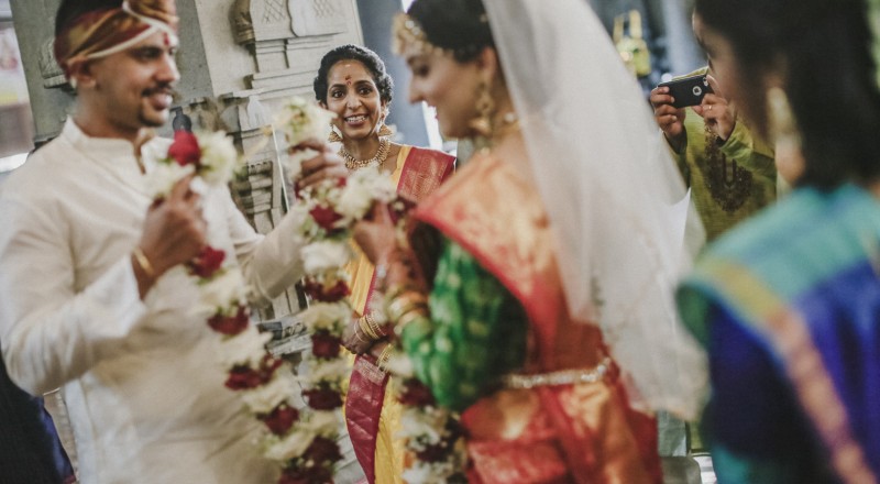 Spirited & Richly Detailed Indian Wedding Ceremony of Pravin & Prithi at Sri Senpaga Vinayagar Temple