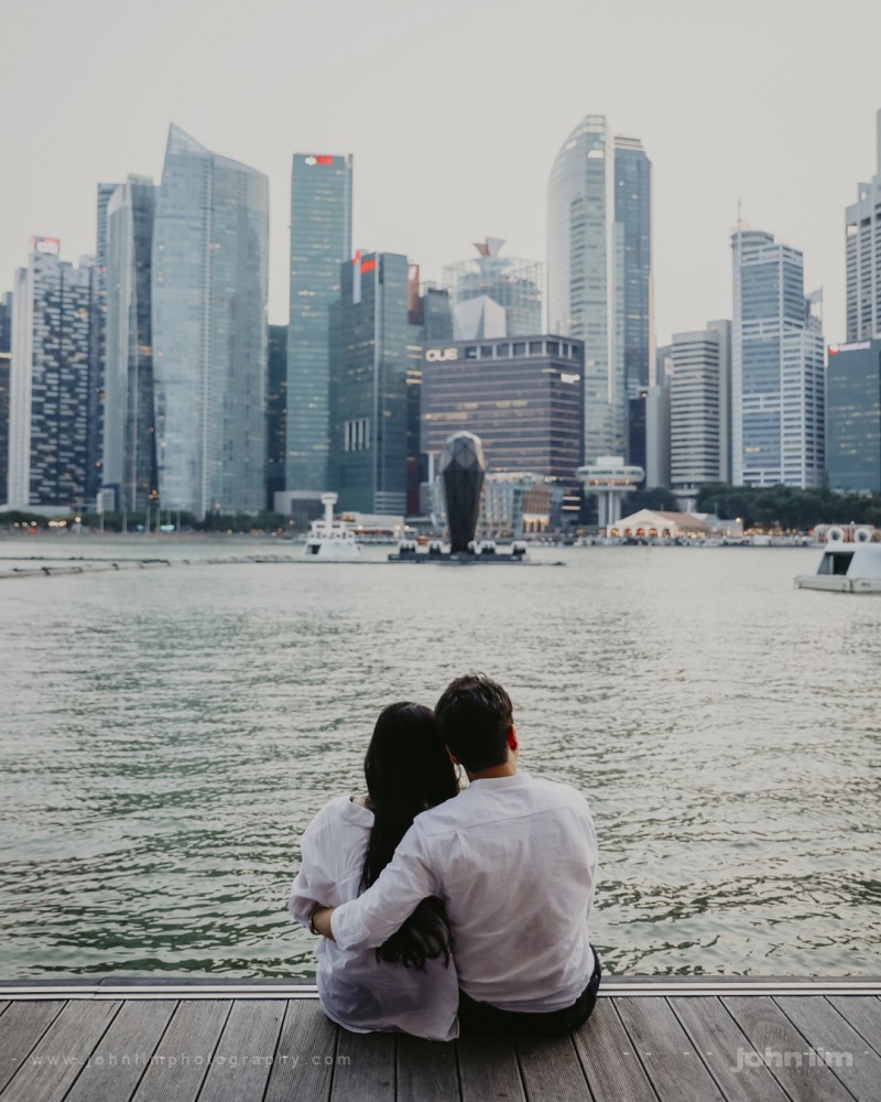 Korean Couple Surprise Proposal in Singapore, proposal engagement wedding photography Singapore MBS Marina Bay Sands